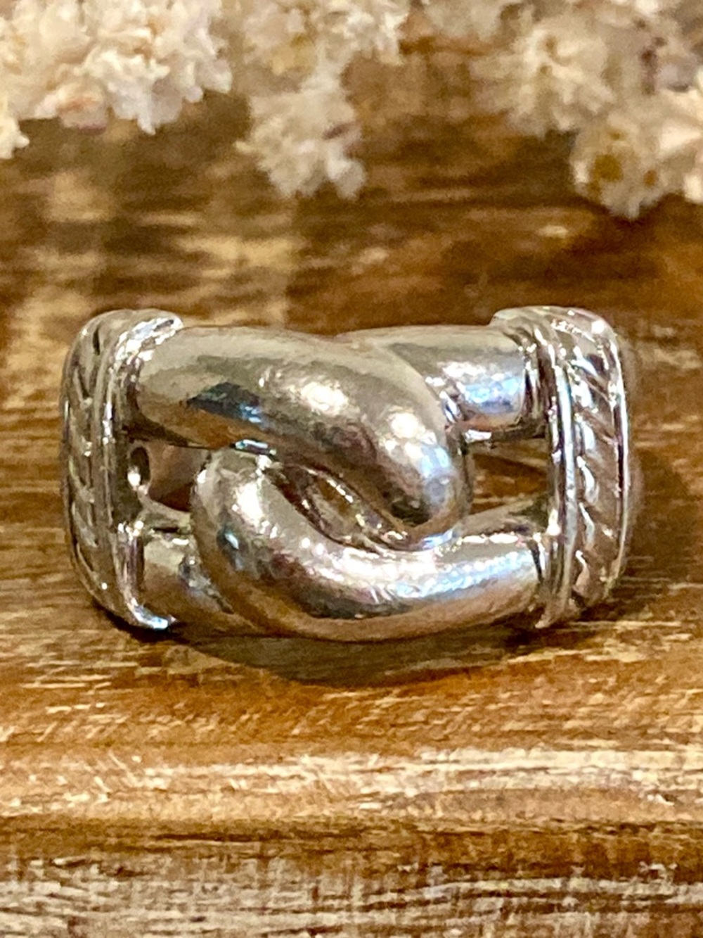 Sterling Silver 925 Knot Statement Ring - Women’s Jewelry - Size 8.5 - Picture 2 of 16
